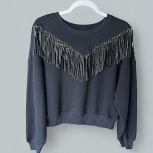 Fringe sweatshirt in size S